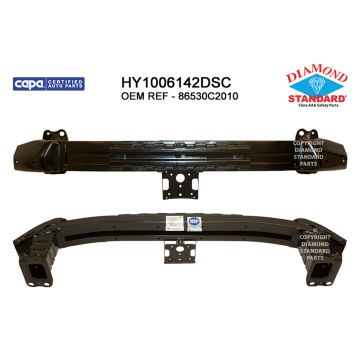 Bumper Cover Reinforcement Front w/Auto Cruise CAPA for Hyundai Sonata 2015-2017