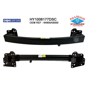 Bumper Cover Reinforcement Front w/o Radar Cruise Control USA Built CAPA for Hyundai Elantra 2021-2023