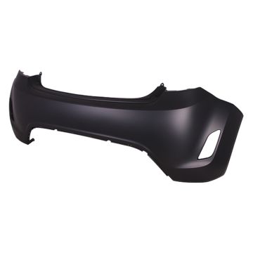 Bumper Cover Rear w/o Rear Object Sensors Primed for Hyundai Veloster 2012-2017