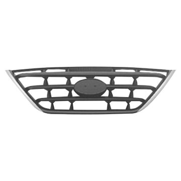 Grille Assembly w/o Fog Lamps Black/Chrome for Hyundai Elantra GLS 2004-2006