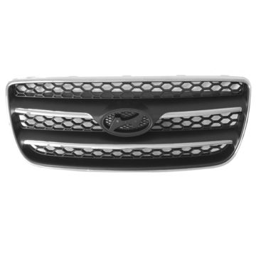Grille Assembly Chrome Outer Ring Chrome Baffles CAPA for Hyundai Santa Fe Limited 2007-2009