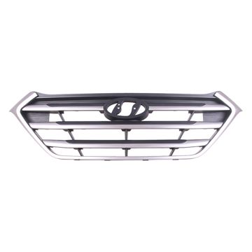 Grille Assembly w/o Pedestrian Recognition From 5-16-16 CAPA for Hyundai Tucson 2017-2018