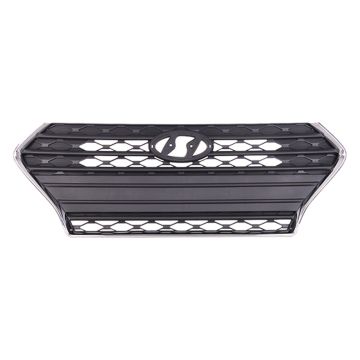 Grille Assembly w/o Fog Lamps w/Chrome Frame for Hyundai Accent Sedan Hatchback SE Essential 2018-2020