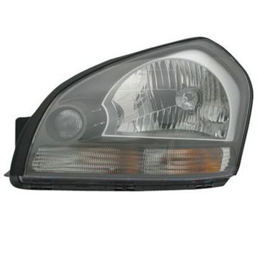Headlight Assembly Composite Left Clear Reflector Gray Bezel for Hyundai Tucson 2005-2009