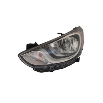 Headlight Assembly Composite Left Standard Type CAPA for Hyundai Accent Sedan Hatchback 2012-2014