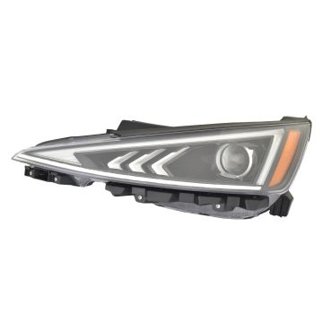 Headlight Assembly Composite Left Halogen w/LED Daytime Running Lamps CAPA for Hyundai Elantra 2019-2020