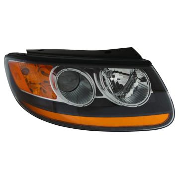 Headlight Assembly Composite Right From 7-11-07 w/Non-Replaceable Bulbs CAPA for Hyundai Santa Fe 2007-2009