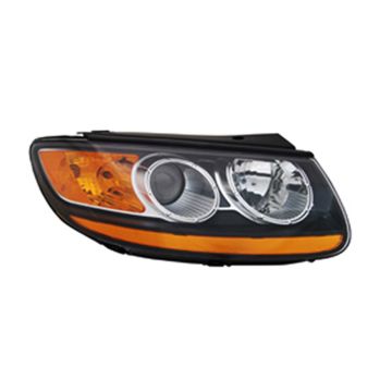 Headlight Assembly Composite Right From 7-11-07 w/Non-Replaceable Bulbs for Hyundai Santa Fe 2007-2009