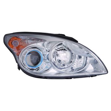 Headlight Assembly Composite Right From 7-1-09 w/o Chrome Ring Cornering Lamp Bezel CAPA for Hyundai Elantra Hatchback 2010-2012