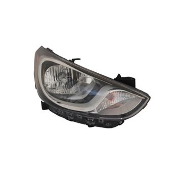 Headlight Assembly Composite Right Standard Type CAPA for Hyundai Accent Sedan Hatchback 2012-2014