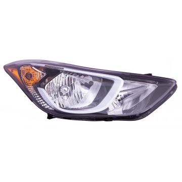 Headlight Assembly Composite Right w/o LED Position Lamp Korea Built for Hyundai Elantra 2014-2016