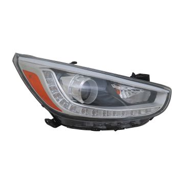 Headlight Assembly Composite Right LED Projector Type CAPA for Hyundai Accent 2012-2017