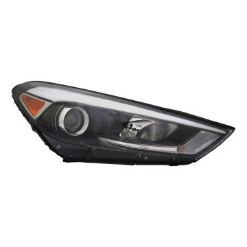 Headlight Assembly Composite Right Halogen w/o LED Position Lamp for Hyundai Tucson 2016-2018