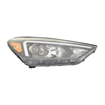 Headlight Assembly Composite Right Halogen w/o LED Position Lamp CAPA for Hyundai Tucson 2019-2021