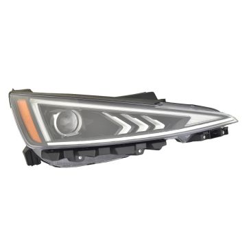 Headlight Assembly Composite Right Halogen w/LED Daytime Running Lamps CAPA for Hyundai Elantra 2019-2020