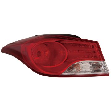 Tail Light Assembly Left Outer Halogen USA Built CAPA for Hyundai Elantra Sedan 2011-2013
