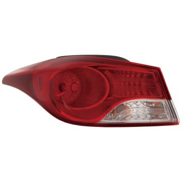 Tail Light Assembly Left Outer Korea Built CAPA for Hyundai Elantra Sedan 2011-2013
