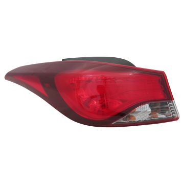 Tail Light Assembly Left Outer Bulb Type USA Built CAPA for Hyundai Elantra 2014-2016