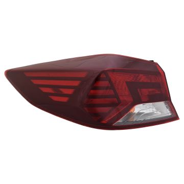 Tail Light Assembly Left Outer Bulb Type Korea Built CAPA for Hyundai Elantra 2019-2020