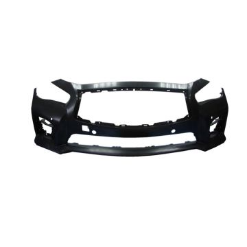Bumper Cover Front w/Object Sensors Primed for INFINITI Q50 Sport Seduction Red Sport 400 2014-2017