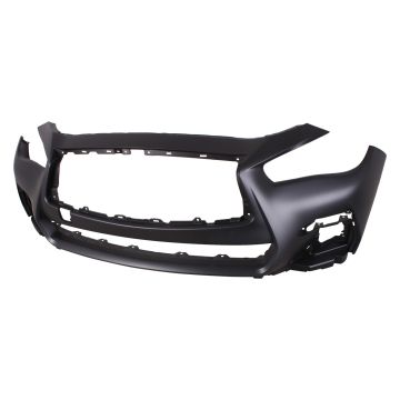 Bumper Cover Front w/o Object Sensors Primed for INFINITI Q50 Sport Red Sport 400 2018-2020