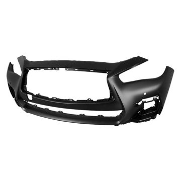 Bumper Cover Front w/Object Sensors Primed for INFINITI Q50 Sport Red Sport 400 Red Sport I-Line Red Sport I-Line ProACTIVE 2018-2023