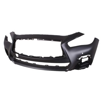 Bumper Cover Front w/Object Sensors Primed CAPA for INFINITI Q50 Sport Red Sport 400 Red Sport I-Line Red Sport I-Line ProACTIVE 2018-2023