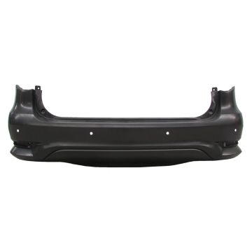 Bumper Cover Rear w/Backup Collision Intervention w/Park Assist w/o Towing Hitch Primed CAPA for INFINITI QX60 2016-2017