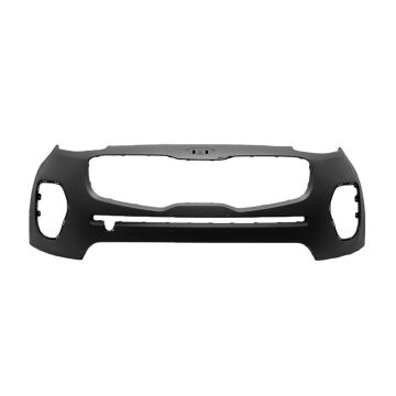 Bumper Cover Front w/o Parking Sensors Primed for Kia Sportage LX EX 2017-2019