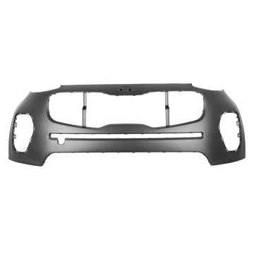 Bumper Cover Front w/o Parking Sensors Primed CAPA for Kia Sportage LX EX 2017-2019