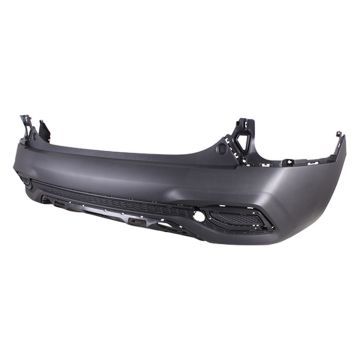 Bumper Cover Rear w/Chrome Center Moulding Textured CAPA for Kia Seltos S LX EX SX Turbo SX 2021-2023