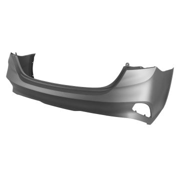 Bumper Cover Rear w/o Parking Sensors Primed CAPA for Kia Forte FE LXS GT GT Line GT-Line 2022-2024