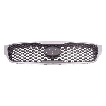 Grille Assembly Matte Black/Chrome CAPA for Kia Sorento L LX 2016-2018