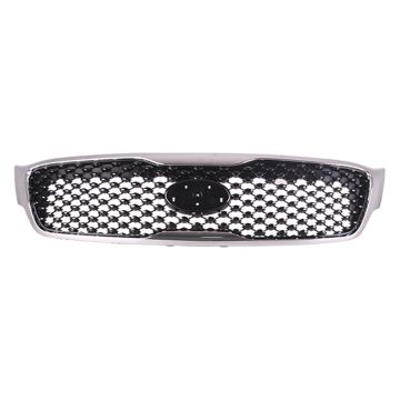 Grille Assembly w/o Front View Camera Dark Gray for Kia Sorento SX 2016-2018