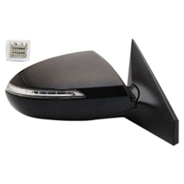 Door Mirror Assembly Right Power Non-Heated w/Signal Lamp for Kia Sportage 2011-2016