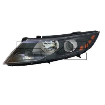 Headlight Assembly Composite Left Halogen USA Built CAPA for Kia Optima 2012-2013