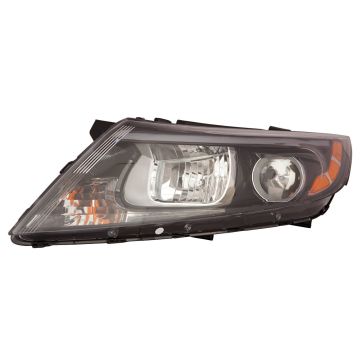 Headlight Assembly Composite Left Halogen w/o LED Position Lamp USA Built CAPA for Kia Optima 2014-2015