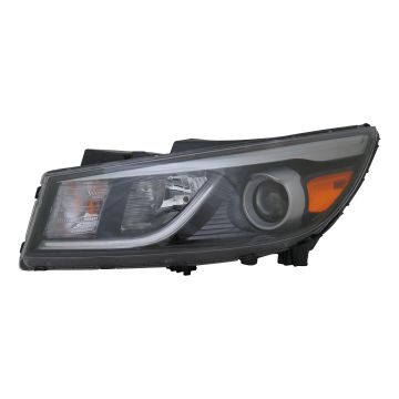 Headlight Assembly Composite Left Halogen w/String LED Driver Running Lamp CAPA for Kia Sedona L LX EX 2015-2018