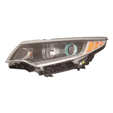 Headlight Assembly Composite Left Halogen w/LED Daytime Running Lamps CAPA for Kia Optima Hybrid Premium Hybrid EX Hybrid LX Hybrid EX Premium Plug-In Hybrid EX Plug-In Hybrid EX Premium 2017-2019