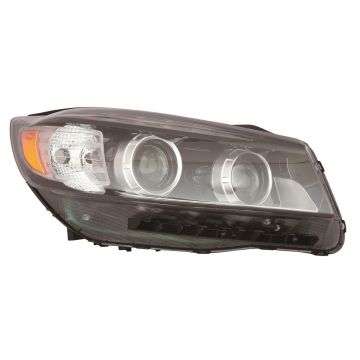 Headlight Assembly Composite Right Halogen w/LED Accent Light CAPA for Kia Sorento 2016-2018