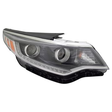 Headlight Assembly Composite Right Halogen w/Daytime Running Light CAPA for Kia Optima 2016-2017