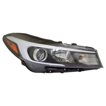 Headlight Assembly Composite Right Halogen w/o LED Position Lamp CAPA for Kia Forte Sedan 2017-2018