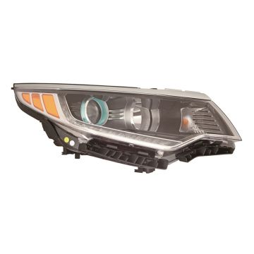Headlight Assembly Composite Right Halogen w/LED Daytime Running Lamps CAPA for Kia Optima Hybrid Premium Hybrid EX Hybrid LX Hybrid EX Premium Plug-In Hybrid EX Plug-In Hybrid EX Premium 2017-2019