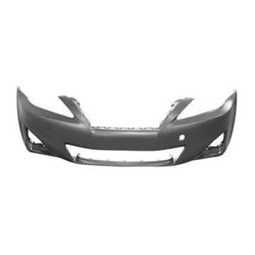 Bumper Cover Front w/o Headlamp Washer w/o Park Distance Sensors Primed for Lexus IS350 2011-2013
