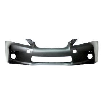 Bumper Cover Front w/o F Sport Pkg w/o Parking Aid Sensors w/o Headlamp Washer Primed for Lexus CT200h 2011-2013