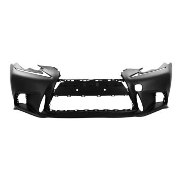 Bumper Cover Front w/o Headlamp Washer Primed CAPA for Lexus IS200t IS250 IS300 IS350