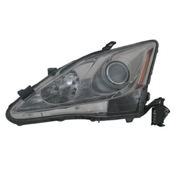 Headlight Assembly Composite Left w/o Auto Leveling Lamps CAPA for Lexus IS250 2006-2008