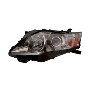 Headlight Assembly Composite Left Halogen Type 1 Chrome Bezel Canada Built CAPA for Lexus RX350 2010-2012