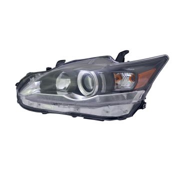 Headlight Assembly Composite Left Halogen CAPA for Lexus CT200h 2011-2017