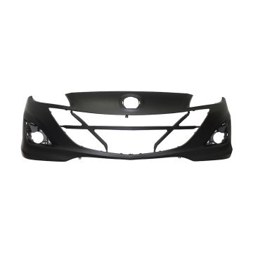 Bumper Cover Front Primed CAPA for Mazda 3 2010-2013